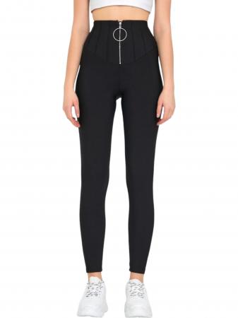 Colanti Dama - Colanti Dama Corset Negru Talie Inalta - Doris