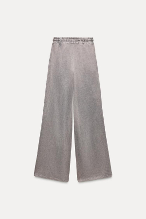 Compleu dama 2 piese din bumbac organic, set trening casual cu bluza cu gluga si pantaloni cu talie inalta [5]