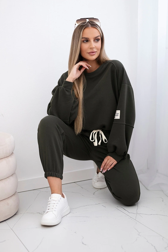 Compleuri Dama - Compleu Dama 2 Piese din Bumbac Premium - Set 2 Piese Hanorac si Pantaloni