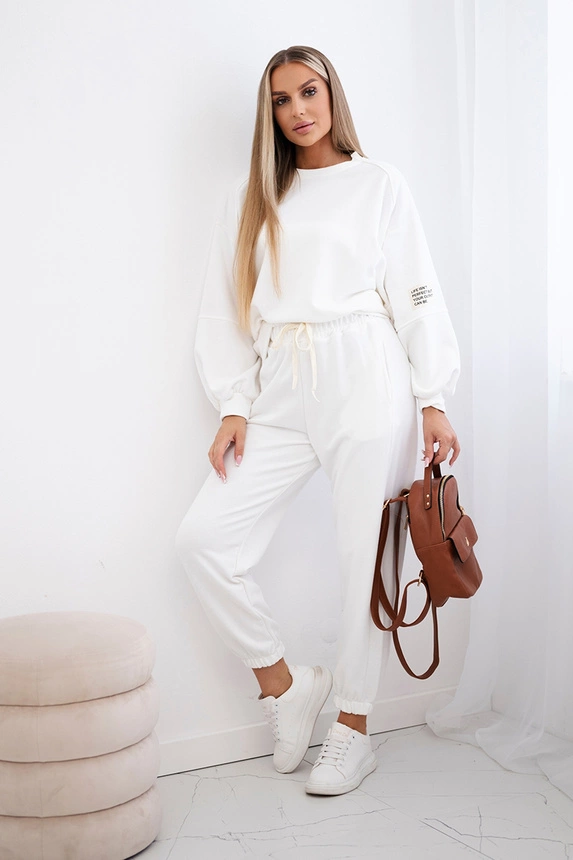 Compleuri Dama - Compleu Dama 2 Piese din Bumbac Premium - Set 2 Piese Hanorac si Pantaloni