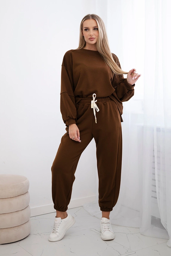 Compleuri Dama - Compleu Dama 2 Piese din Bumbac Premium - Set 2 Piese Hanorac si Pantaloni