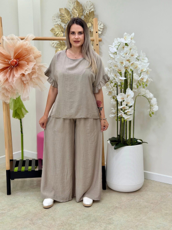 Compleuri Dama - Compleu dama cu bluza lejera si pantaloni largi, disponibil in 9 culori-CHM