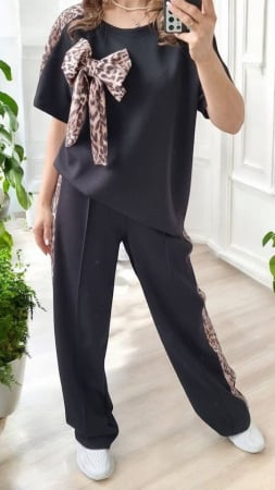 Compleuri casual - Compleu dama FUNDITA LEOPARD, bumbac cu lycra, marime universala M-5XL, culori diverse