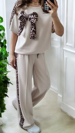 Compleuri casual - Compleu dama FUNDITA LEOPARD, bumbac cu lycra, marime universala M-5XL, culori diverse