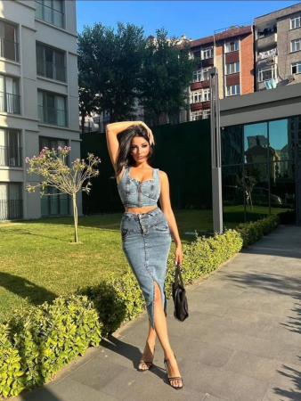 Compleu Dama Denim - Set Top si Fusta din Blug [3]