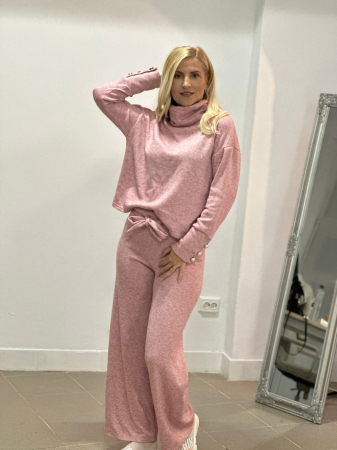 Compleu Dama Molton Bluza si Pantalon - Albastru - Amethysta.ro [3]