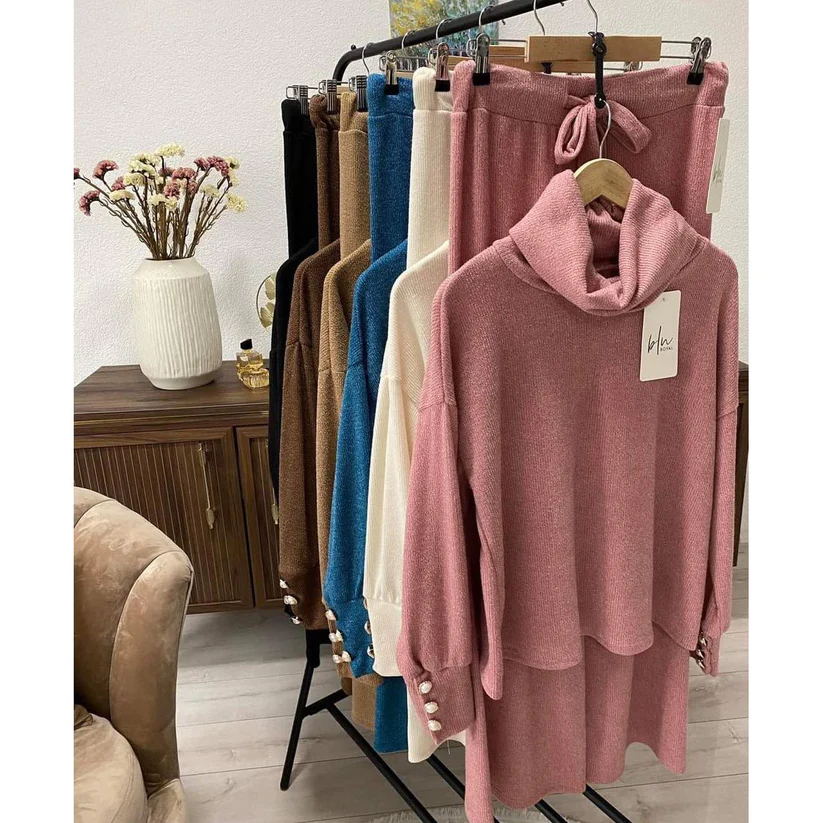 Compleu Dama Molton Bluza si Pantalon - Albastru - Amethysta.ro [9]