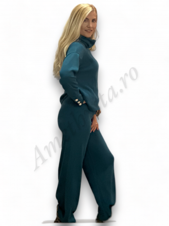 Compleu Dama Molton Bluza si Pantalon - Albastru - Amethysta.ro [7]