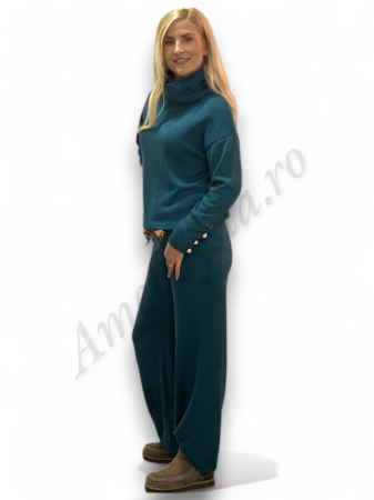 Compleu Dama Molton Bluza si Pantalon - Albastru - Amethysta.ro [5]
