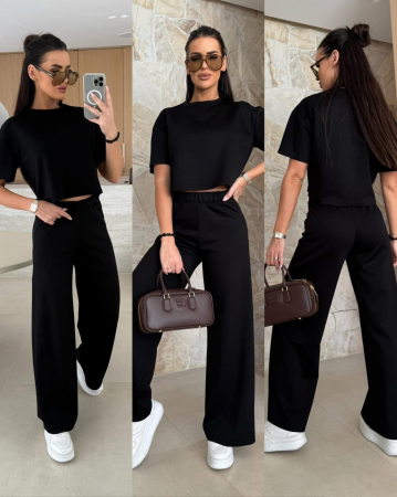 Compleu Dama Set 2 Piese Tricou si Pantaloni Lungi - CHMS Compleuri casual - Compleu Dama Set 2 Piese Tricou si Pantaloni Lungi - CHMS