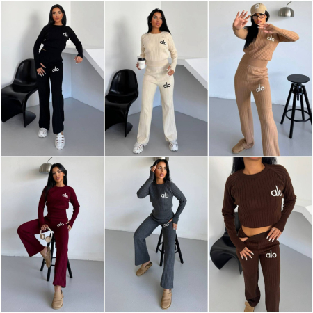 Compleu tricot dama casual chic, marime universala S-M [2]