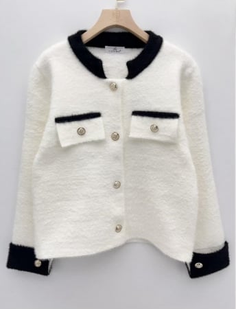 Jachete Dama - Jacheta Dama Cardigan Cashmere Blend - Nasturi Aurii