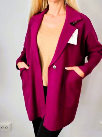 Jachete Dama - Jacheta Dama Cardigan cu Buzunare Laterale