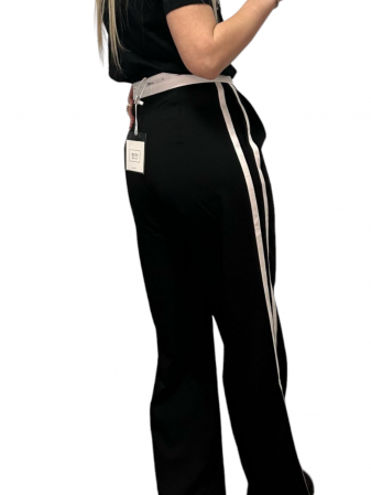 Pantaloni dama cu dungi decorative [2]