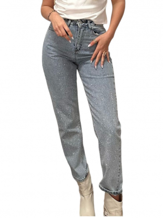 Pantaloni Dama - Pantaloni dama denim cu strasuri - Sony