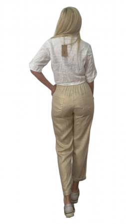 Pantaloni dama in ornament paiete - Flower [3]