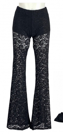 Pantaloni de dantela cu talie inalta si evazati – Stil casual si confortabil - MERT [1]