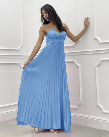 Rochii Dama - Rochie plisata de damă cu bretele - Mary