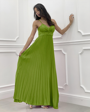 Imbracaminte Dama - Rochie plisata de damă cu bretele - Mary