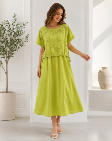 Rochii Dama - Rochie Bumbac 100% Vara, Croi Larg, Culori Diverse, Marime Universala