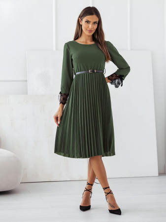 Rochie Midi Plisata cu Curelusa Inclusa [2]