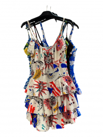 Imbracaminte Dama - Rochie cu volane, decolteu adanc, marime universala, diverse culori - Russian - Imprimeuri