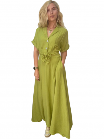 Imbracaminte Dama - Rochie dama camasa lunga cu cordon - Sophie - Negru