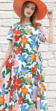 Rochii Dama - Rochie dama model floral - Sunny Vibes