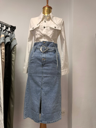 Rochie Dama Denim Blend cu Curea [3]