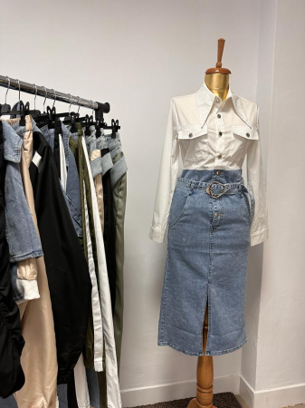 Rochie Dama Denim Blend cu Curea [2]