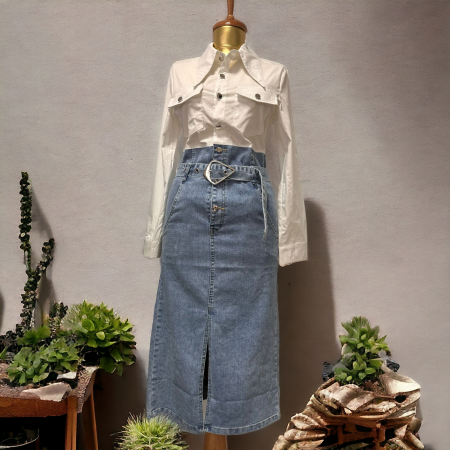 Rochie Dama Denim Blend cu Curea [1]