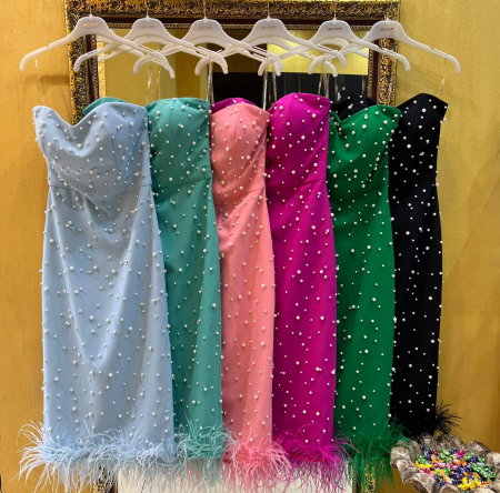 Rochie Dama Midi cu Perle - Aphrodite [2]