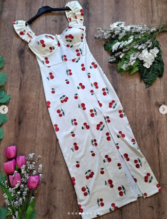 Rochie dama model Polka - cirese-alb [3]