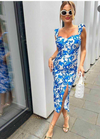 Imbracaminte Dama - Rochie dama Polka, bumbac elastic, imprimeuri diverse, marime universala