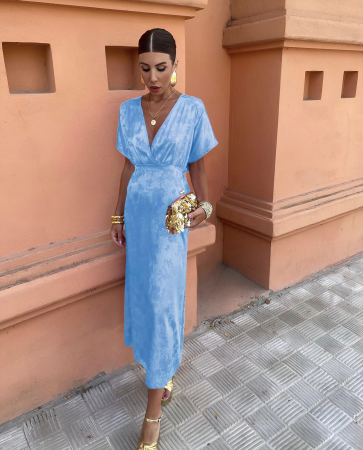 Rochii Dama - Rochie din material strălucitor cu modele florale