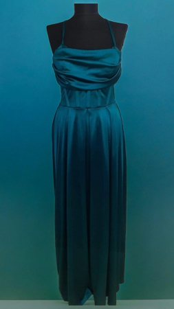 Imbracaminte Dama - Rochie lunga satin cu corset Clara – rochie eleganta marime universala S-XL, ideala pentru evenimente speciale