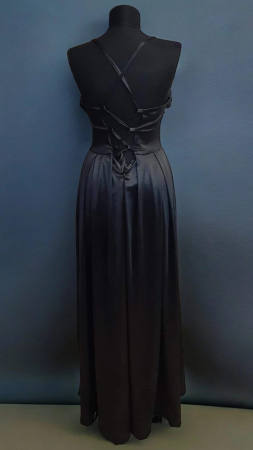 Rochie lunga satin cu corset Clara – rochie eleganta marime universala S-XL, ideala pentru evenimente speciale [1]