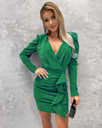 Imbracaminte Dama - Rochie Cocktail cu Decolteu in V