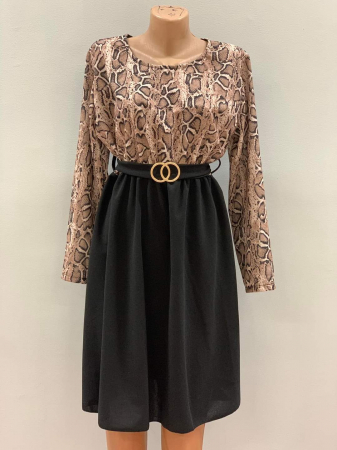 Imbracaminte Dama - Rochie de zi cu imprimeuri diverse - ALN