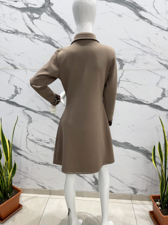 Rochie cu esarfa si guler polo [2]