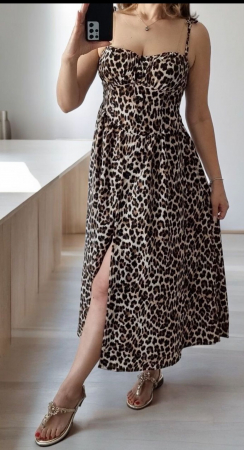 Rochie Lunga Model Decupat pe Picior - Positano - stil camasa [1]