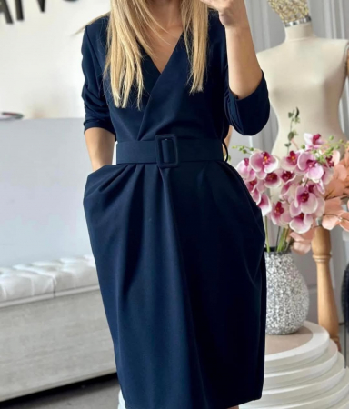 Imbracaminte Dama - Rochie Suzy Crep Elastic – Rochie Eleganta pentru Femei (M – 3XL) - ALN