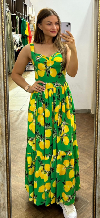 Imbracaminte Dama - Rochie Lunga Model Decupat pe Picior - Positano