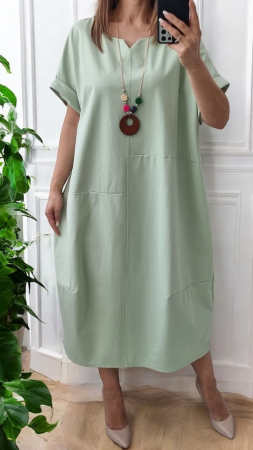 Imbracaminte Dama - Rochie oversized din bumbac cu accesoriu – marime unica (S-XXL)