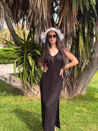 Rochii Dama - Rochie plaja tricotata lunga, model vara, marime universala S-L – 4 culori