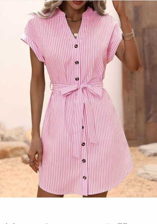 Imbracaminte Dama - Rochie tip camasa cu, crodon in talie