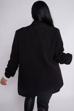 Sacou Plus Size cu Maneca Incretita si Detalii de Buzunare [3]