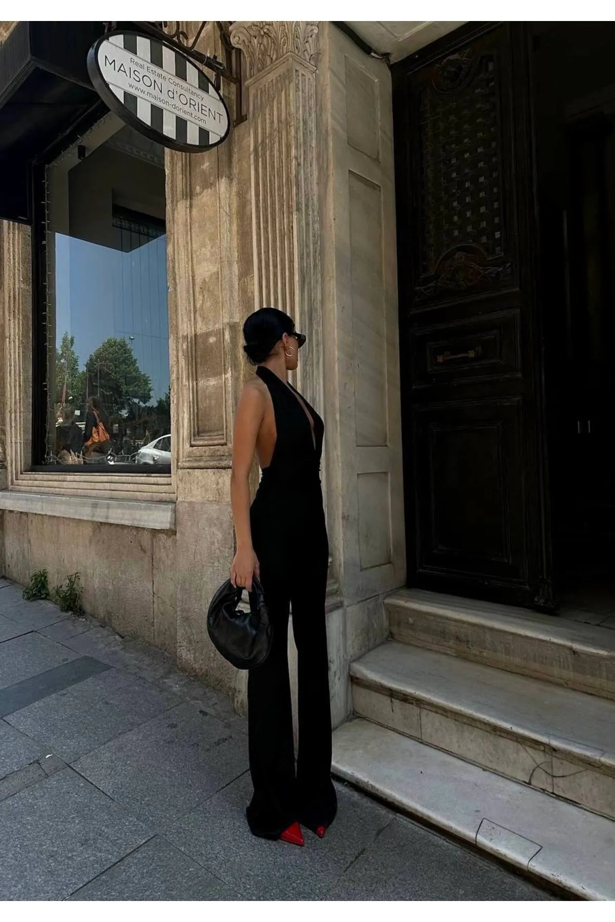 Salopeta spaniola cu bretea in jurul gatului – Eleganta si confort din lycra elastica - MERT [2]