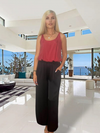 Top dama din voal dublat cu bretele - Silky [2]