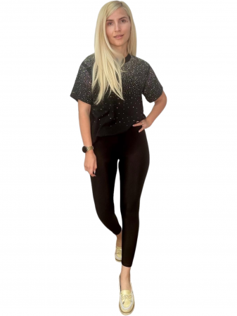 Bluze Dama - Bluza dama cristale New Zealand 2 - negru